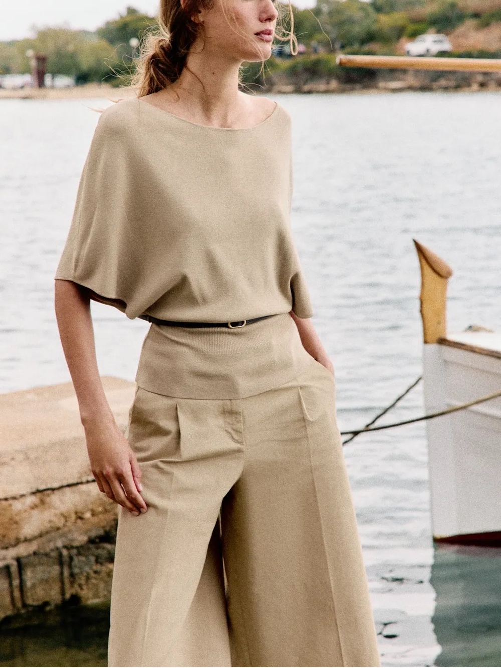 Zara Belted Knit Top
